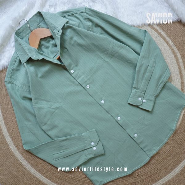 Mint Fresh Old Money Shirt – Cotton Twill Full Sleeve