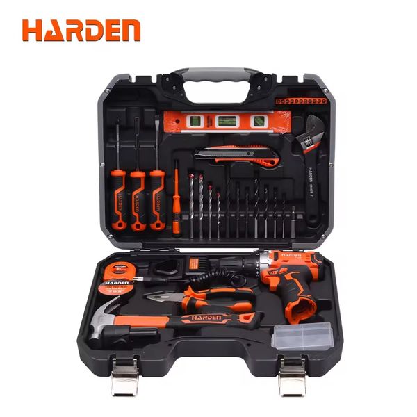 HARDEN 36 Pcs Multi-Functional Cordless Impact Drill & Household Tool Set | Professional DIY Kit | Model: 510836
