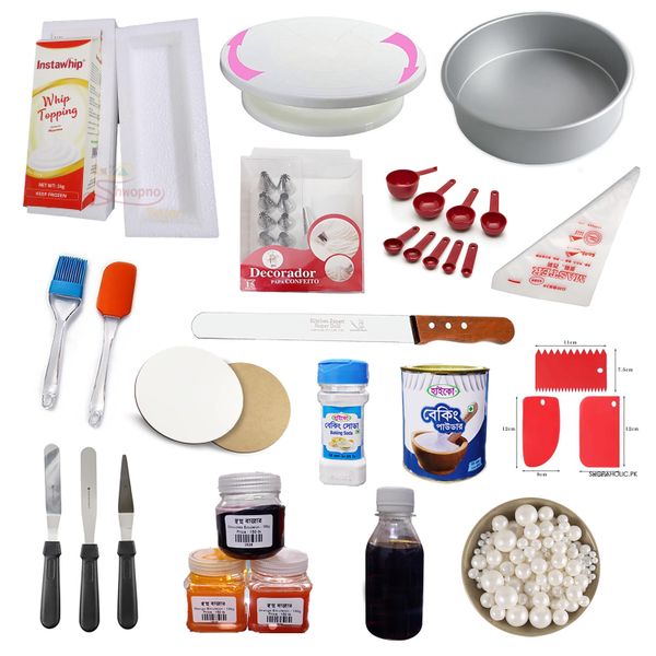 কেক তৈরির বা ডেকোরেশনের কম্বো অফার!