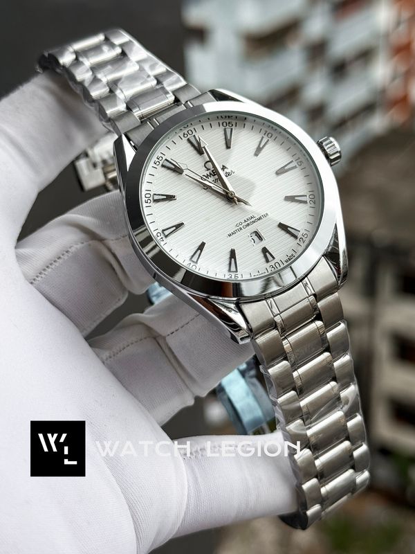 OMEGA AQUA TERRA WHITE DIAL