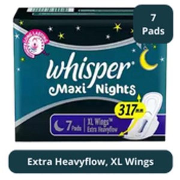 Whisper Sanitary Napkin Maxi Night 7 pads