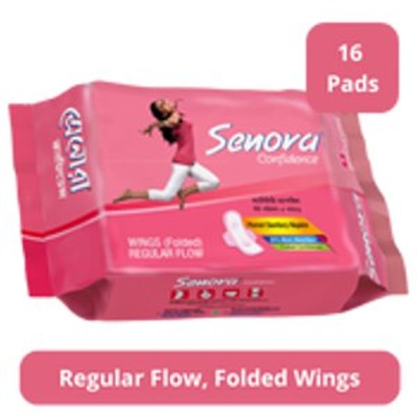 Senora Confidence Regular Flow Wings Folded 16 pads