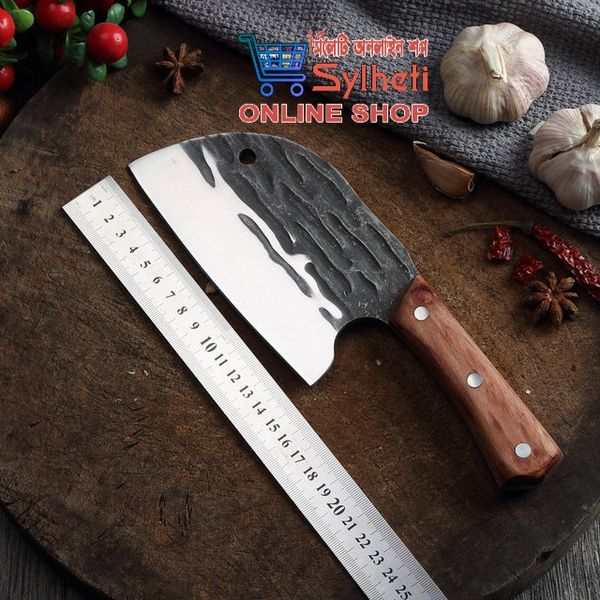 Kitchen Knife – Damascus Steel with Wooden Handle