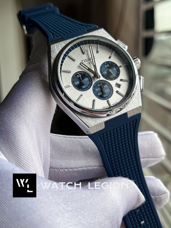 TISSOT PRX FIBER BELT BLUE AND WHITE