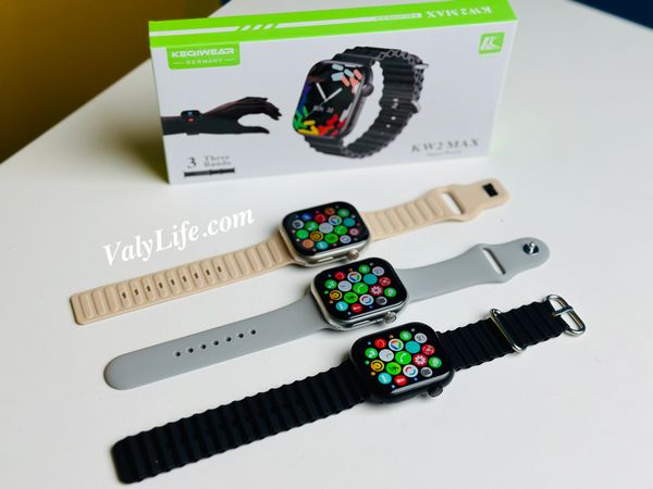 Keqiwear KW2 Max Smartwatch With 3 Bracelets – 49mm | Premium Curve Display Smartwatch
