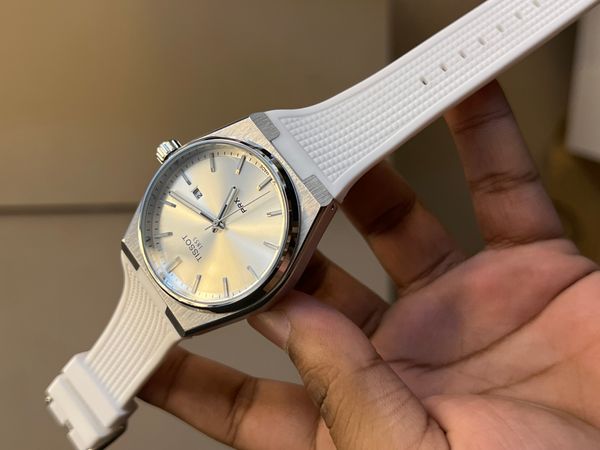 PRX NONE CHRONO WHITE FIBER SILVER CASE WHITE DIAL