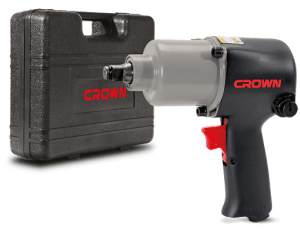 CROWN Professional Pneumatic Impact Wrench, 660N.m, 16mm, 1/2inch, 1/4inch; CT38113