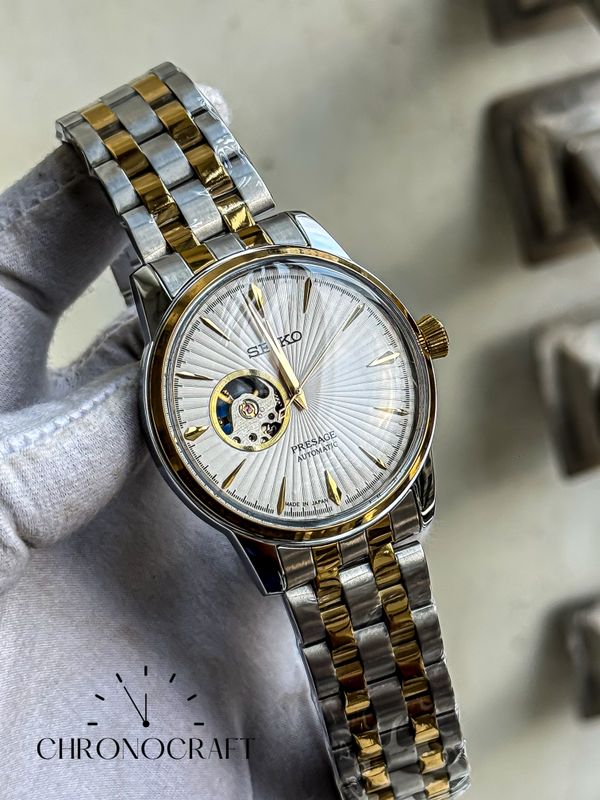 Seiko Presage Automatic White Two Tone AA