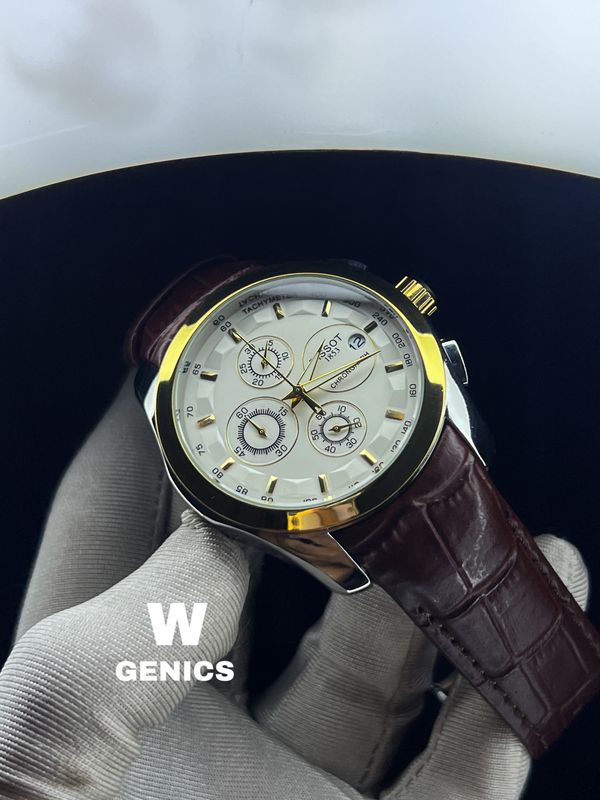 Tissot Brown Belt Gold Vejel AA