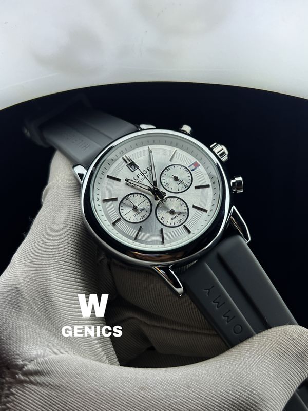 Hilfiger Gray Belt White Dial AA