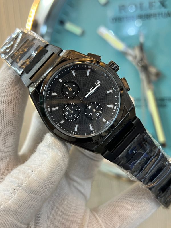 Fossil 3 Chronograph Full Black AA Chain