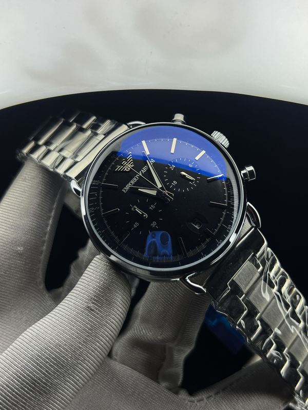 Emporio Armani Oval Simple Black Dial Chain AA Grade