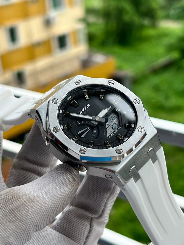 G Shock GMA 2100 White Belt Black Dial AAA