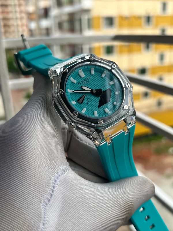 CASIO G SHOCK 2100 TRANSPARENT TIFANI DIAL