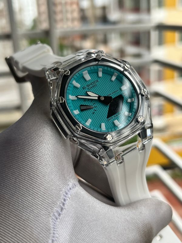 CASIO G SHOCK 2100 WHITE BELT TIFANI DIAL