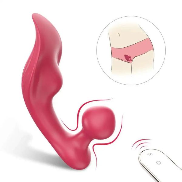 Remote Control Couple Vibrator - Dual Stimulation Toy for Her & Him, Powerful Anal & Vaginal Pleasure with 10 Vibration Modes