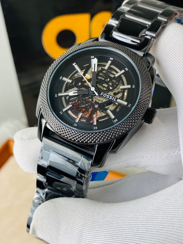 FOSSIL Skeleton FULL BLACK AUTOMATIC