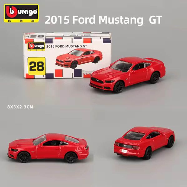 Bburago 1:64 2015 Mustang GT Red Diecast Model Car