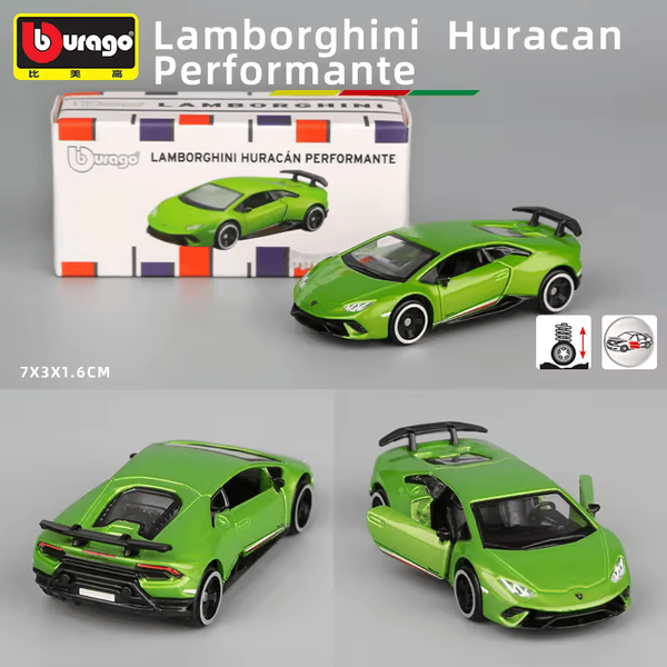 Bburago 1:64 Lamborghini Huracan Green Diecast Model Car
