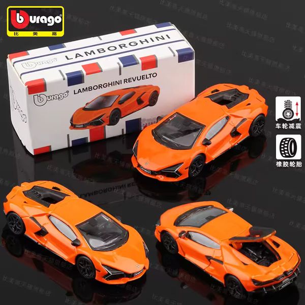 Bburago 1:64 Lamborghini Revuelto Orange Diecast Model Car
