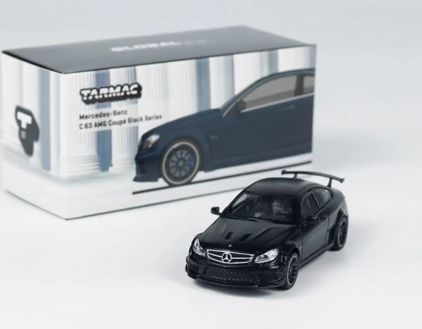 Tarmac Works 1:64 Mercedes-Benz C63 AMG Coupe Black Series Matte Black