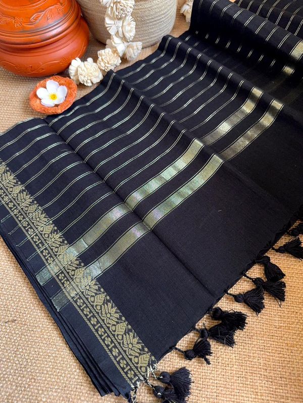 Black Handloom Saree
