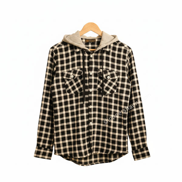 Premium Hooded check shirt for winter 002