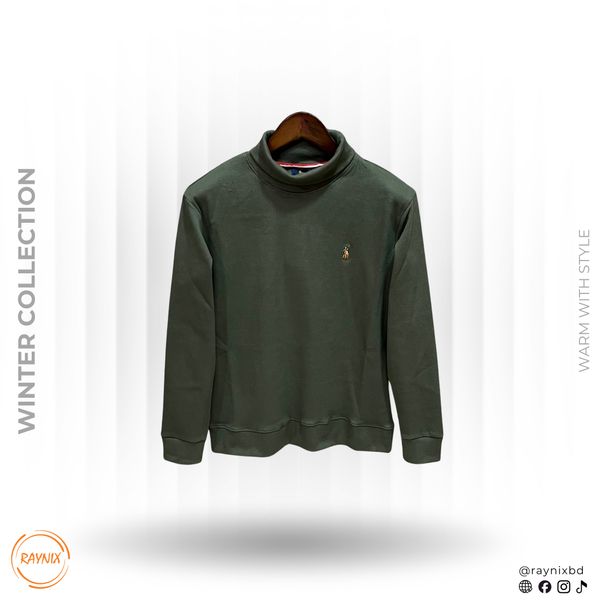 POLO RALPH LAUREN Winter Collection Turtle Neck Sweatshirt – Olive Green