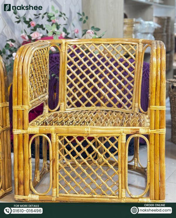 Cane sofa 1 seat without foam