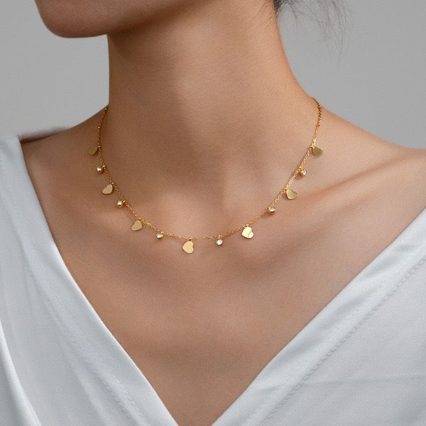 Love charm stone chain