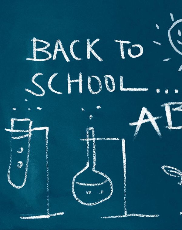 Back to School (Blue) 200 Page Plain White Notebook