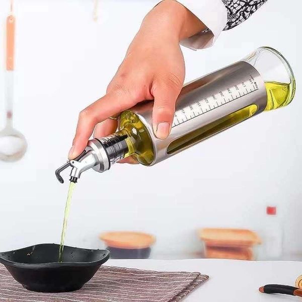Glass Oil Control Pot 500ml – Healthy & Smart Oil Dispenser