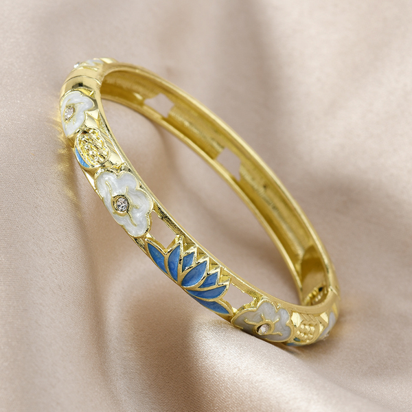 Blue Lotus Bangle
