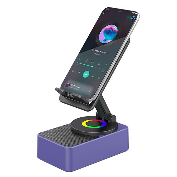 Mobile Phone Holder Bluetooth Speaker Four-In-One Rotating Foldable Lazy Live Broadcast Desktop Tablet Holder Multi-Function