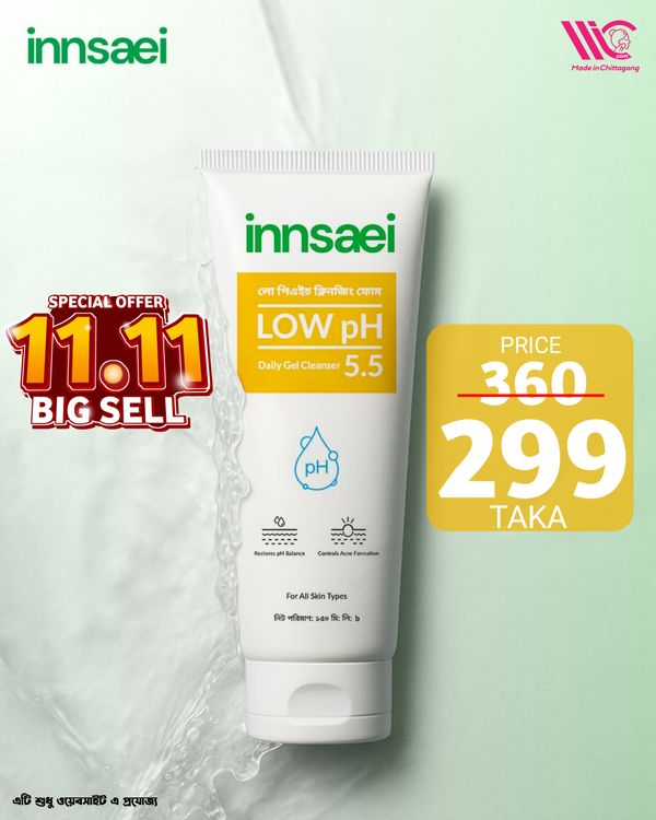 Innsaei Low pH Daily Gel Cleanser 5.5 – Gentle Face Wash for Sensitive Skin– 150ml - 80174