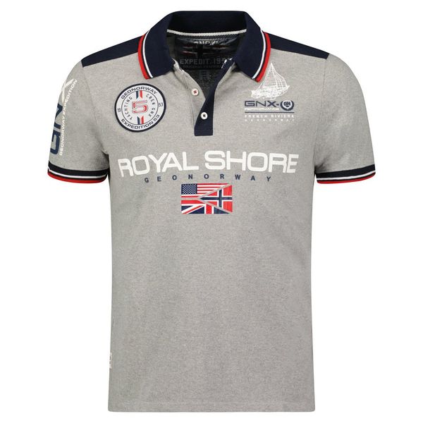 Men - Short-sleeved polo Dark grey Dark grey