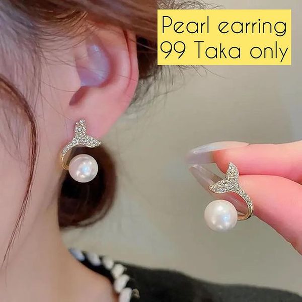 pearl stone earring
