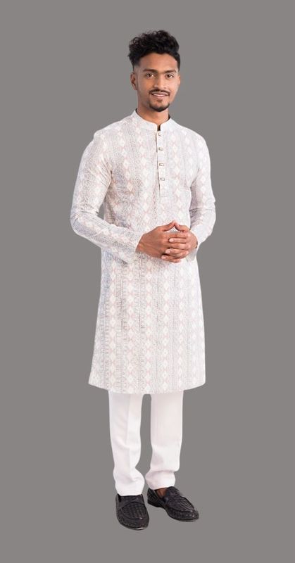 Exclusive Men’s Glossy Printed Panjabi(PJB-006)