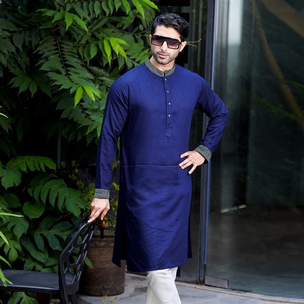 Premium Show Button Best Quality Embroidery Panjabi