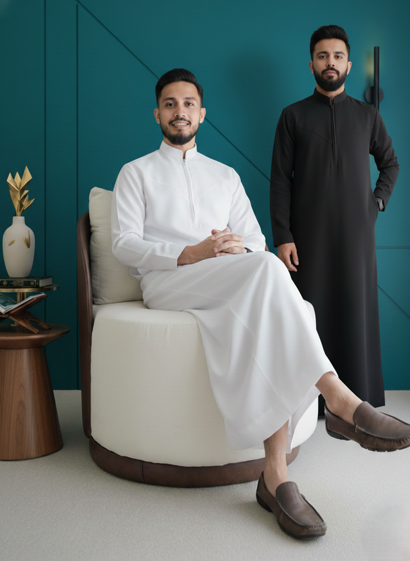 The Monochrome Collection: Premium Indonesian style Thobe