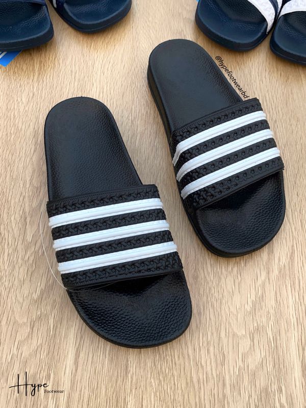 Adidas Adilette Slide (Black-White)