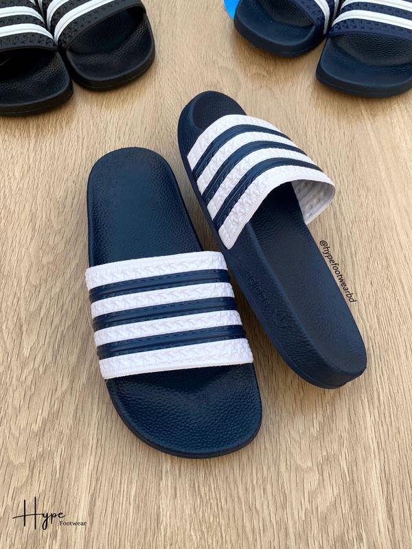Adidas Adilette Slide (White-Blue)