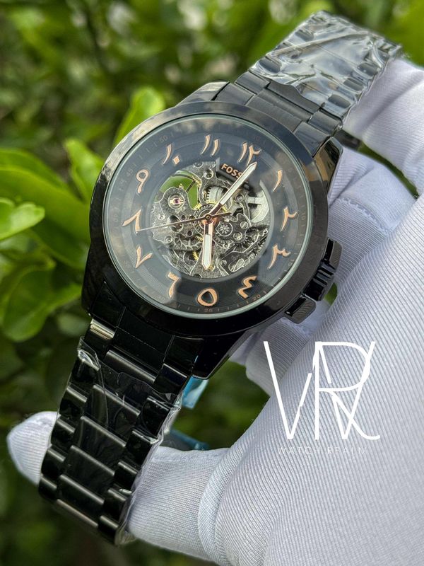 FOSSIL AUTO BLACK CHAIN ARABIC DIAL