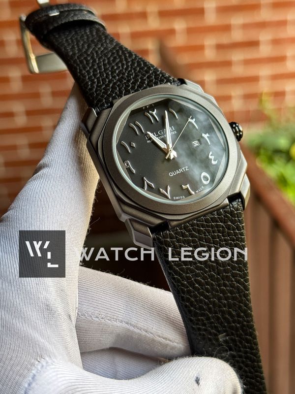 BVLGARI ARABIC MATT BLACK CASE FULL BLACK SWEEP