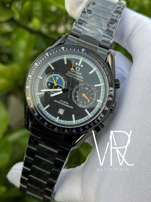 OMEGA SPEEDMASTER PILOT CHAIN BLACK
