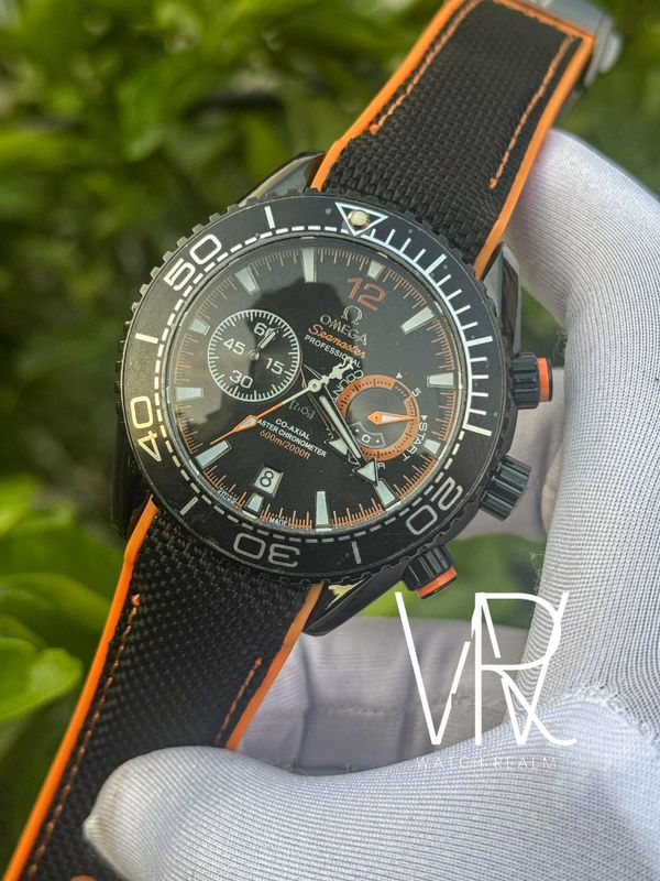 OMEGA SEAMASTER ORANGE N BLACK