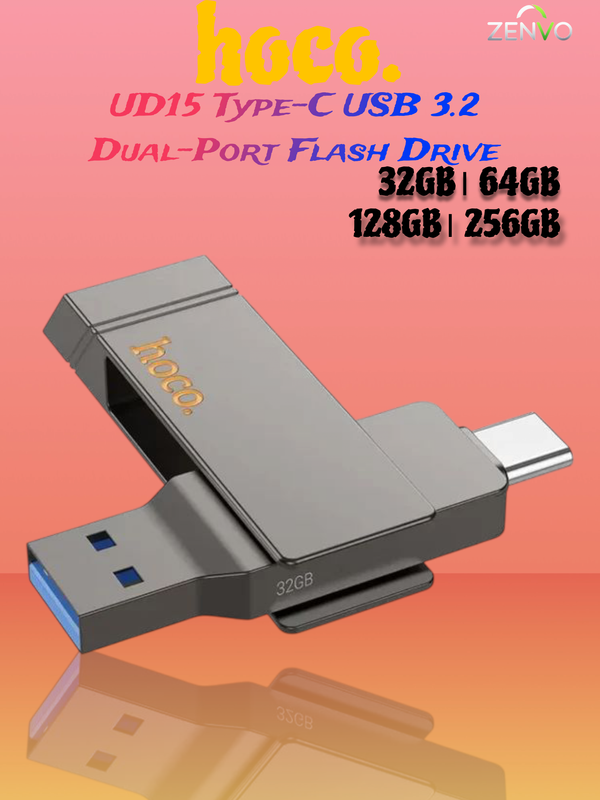 Hoco UD15 Type-C USB 3.2 Dual-Port Flash Drive 128GB