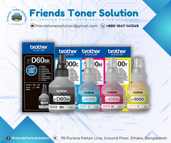 Brother BT5000/BTD60 Ink Bottle (Full Set) Original