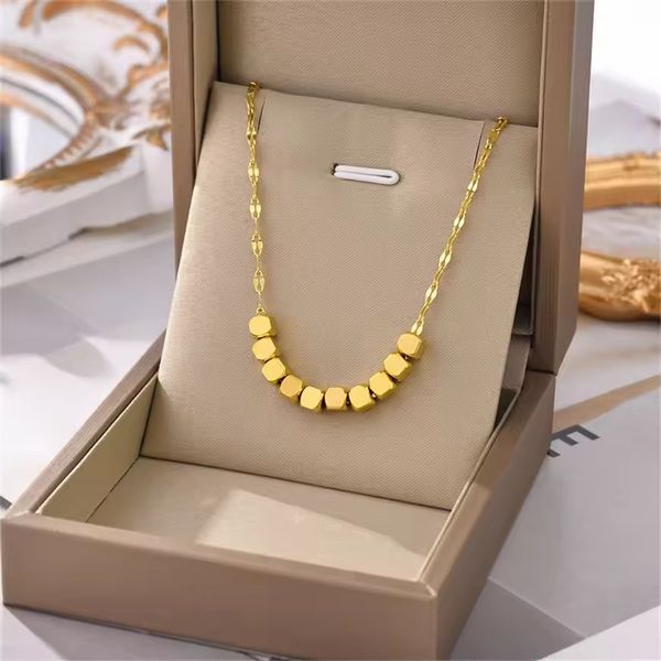 Fashion Upscale Jewelry Beaded Minimalism Square Charm Dazzling Chain