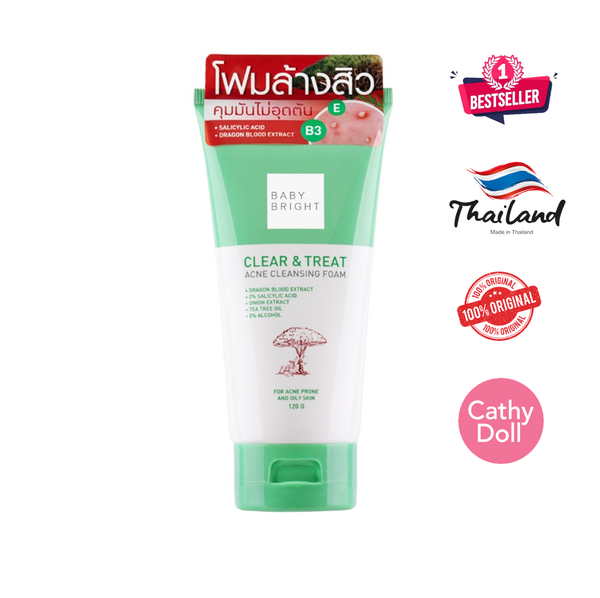 Baby Bright Clear & Treat Acne Cleansing Foam – 120g - 8858842091876
